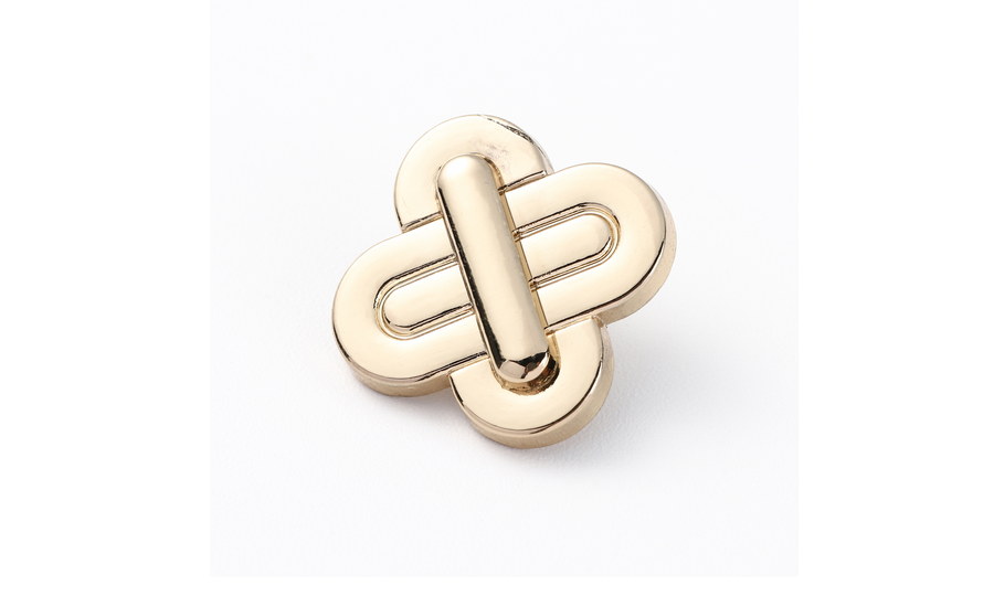 Zinc alloy garment hardware — plated die-cast metal component from our Ruian factory